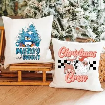Счастливого Рождества для мальчиков и девочек, наволочка для дивана, наволочка для рождественской вечеринки, наволочка для рождественской подушки M