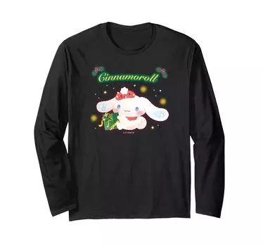 Счастливого Рождества для вас! Футболка с длинным рукавом Cinnamoroll чёрный