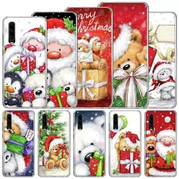 Счастливого Рождества милый медведь подарок мягкий чехол для Huawei P30 Lite P40 P20 P10 P50 Pro чехол для телефона Mate 20 30 40 10 P30Lite Shell Fund Huawei P30