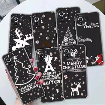 Счастливого Рождества зимой прозрачный чехол для Xiaomi Mi Poco X3 NFC M3 Pro F3 F1 11 Lite 12 Note 10 11T 9T прозрачный чехол для телефона Xiaomi Poco F3