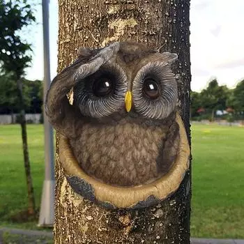 Счастливой Пасхи подглядывающей Симпатичная Сова Высокое качество Орнамент Творческий Яркий Прекрасный Подарок