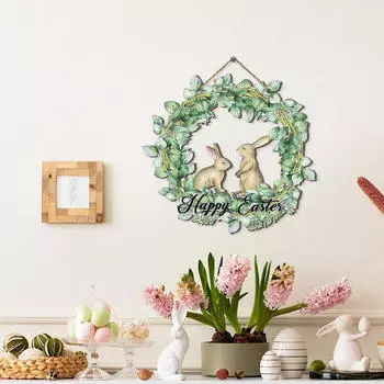 Счастливой Пасхи Знак Орнамент Украшения Стены Фона Принадлежности Искусство Подвесной Декор Входная Дверь