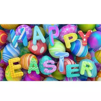 Счастливые пасхальные яйца, алмазная живопись, полная круглая Алмазная вышивка, вышивка крестиком, красочная картина из горного хрусталя, Алмазная мозаика Full Round 20x30CM