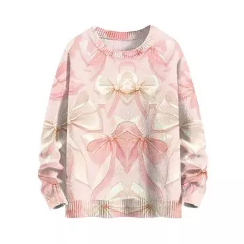 Счастливые толстовки для женщин вязаный свитер симпатичная рубашка осенний круглый вырез пуловер топы L