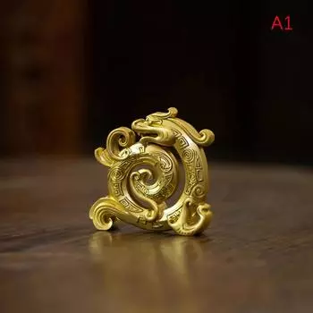 Счастливый Фэн-шуй Медный китайский дракон Креативный ретро держатель для благовоний Бытовая внутренняя линия Курильница для благовоний Домашний декор Ремесло