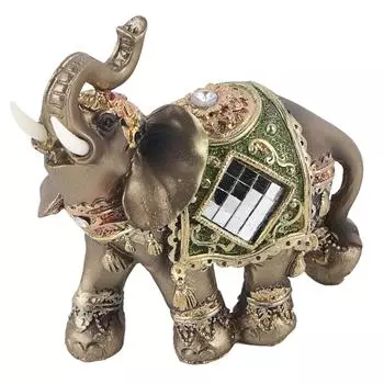 Счастливый фэн-шуй, статуя зеленого слона, скульптура, фигурка богатства, подарок, украшение для дома ( M )