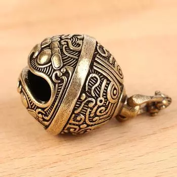 Счастливый латунный литьевой колокольчик ручной работы с ключом для ветряного колокольчика секта бронзовый колокольчик 1 pcs