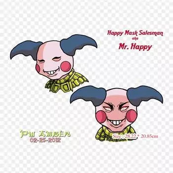 Счастливый продавец масок Счастливый продавец масок Видеоигры Утюг на теплопередаче Печать Виниловые нашивки Наклейка для одежды DIY Аппликации Моющиеся нашивки