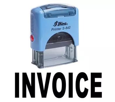 СЧЕТ Самостоятельная чернильная резиновая печать Офисная стационарная индивидуальная блестящая печать Impression Area 14 mm x 38 mm красный