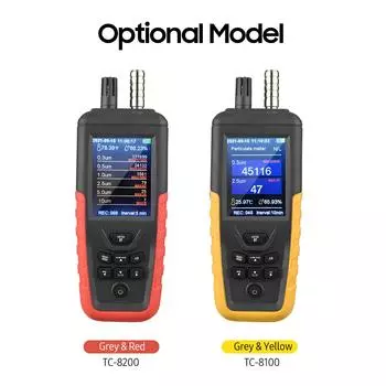 Счетчик частиц пыли PM2.5 Детектор PM10 с 3,2-дюймовым цветным TFT-экраном с подсветкой TC-8100