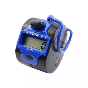 Счетчик для подсчета количества пройденного материала, ручной 5-значный номер, ручной ЖК-дисплей, электронный спортивный счетный инструмент синий