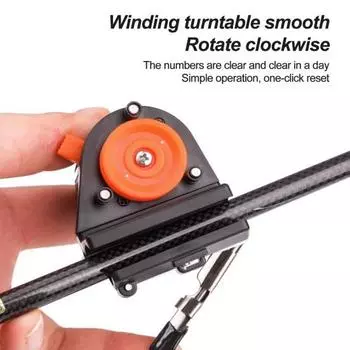 Счетчик глубины для лески, легкий портативный рыболовный инструмент, точное считывание, аксессуары для счетчика лески чёрный