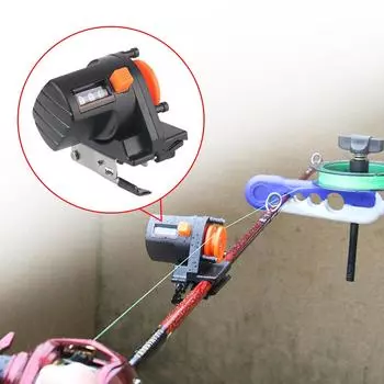 Счетчик калибра 0-999M Инструмент для измерения глубины Счетчик рыболовной лески Рыболовное оборудование Счетчик измерения длины рыболовных снастей Black