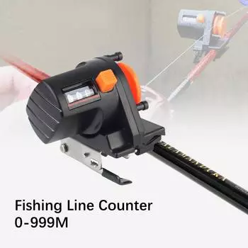 Счетчик калибров 0-999M Инструмент для измерения глубины Рыболовное оборудование Счетчик измерения длины рыболовных снастей Счетчик рыболовной лески Black