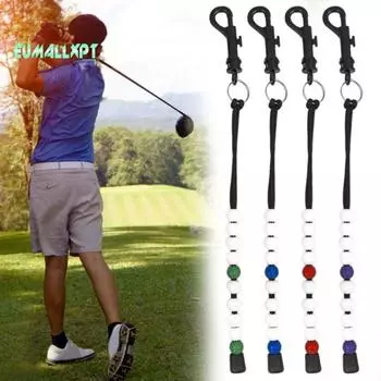 Счетчик очков для гольфа с блестящими стразами — портативный с крючком, браслетом из бисера и профессиональными принадлежностями для подсчета очков фиолетовый