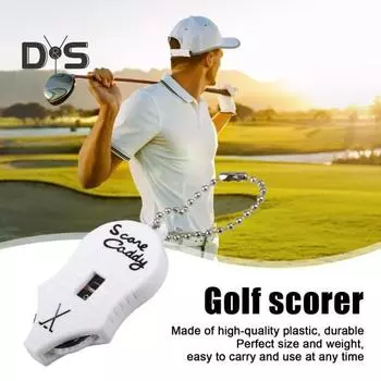 Счетчик очков в гольфе Мини-трекер очков Портативный 2-значный инструмент для подсчета ударов Кликер-брелок Табло для спортивных состязаний по гольфу на открытом воздухе жёлтый