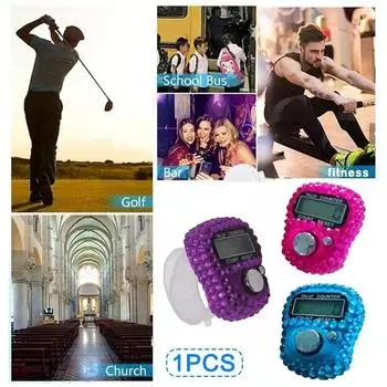 Счетчик пальцев с ЖК-экраном, ручной счетчик с кольцом для пальцев, мини-счетчик для спорта