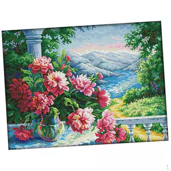 Счетная строчка Цветочный Пейзаж Своими руками Рукоделие Printed Cloth