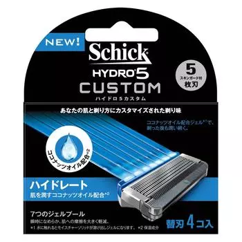 Schick 5 Blades Hydro 5 Custom Hydrate Сменные лезвия 4 шт. Бритва мужская