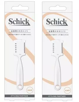 Schick Body Hair Trimmer x 2 Shin Unwanted Unwanted Suki Длина Titanium 1 шт. Мужская [Оптовая закупка] Волосы, Волосы, Волосы, Стрижка, Стрижка, Ноги, Ступни, Руки,