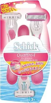 Schick Body Quattro 4 Dispo для женщин 3 шт. с предохранительной проволокой одноразового типа женская бритва