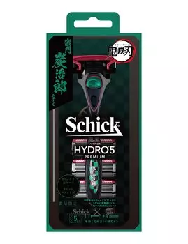 Schick Demon Kimetsu no Yaiba Kamado Tanjiro Model Hydro 5 Premium Holder blade 4 replacement Razor stand can case included Slayer (with + blades) &
