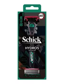 Schick Demon Kimetsu no Yaiba Tanjiro Kamado Model Hydro 5 Premium Holder blade 1 replacement with razor stand Slayer (with + blade)