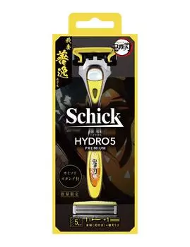 Schick Demon Kimetsu no Yaiba Zenitsu Agatsuma Model Hydro 5 Premium Holder blade 1 replacement with razor stand Slayer (with + blade)