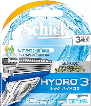 Schick Hydro 3 запасных лезвия (4 шт)