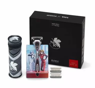 Schick Hydro 5 Holder с EVA Design Pouch Рекламный набор с 3 запасными лезвиями, которые уже установлены на основном продукте Evangelion-NERV/AM серебряный