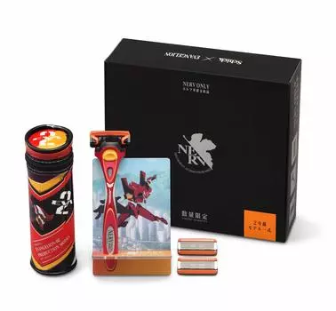Schick Hydro 5 Holder with EVA Design Pouch Promotional Set with 3 Spare Blades of which is already installed on the main Evangelion Product-02/AM (1