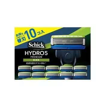 Schick Hydro 5 Premium Sensitive Skin Replacement Blades (10 Pieces) Shaving Razor [.co.jp Limited]