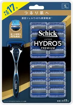 Schick Hydro 5 Premium Smooth Skin Club Pack 16 сменная бритва для бритья (держатель (с лезвием) + лезвия) чёрный
