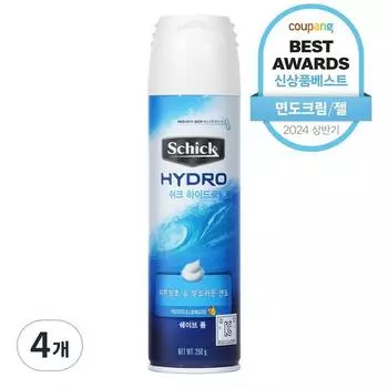Schick Hydro Shave Foam, 250 г, 4 шт., корейское бритвенное лезвие