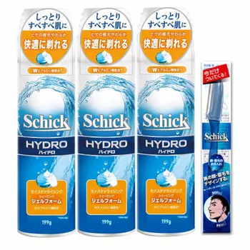 Schick Hydro Shaving Gel Foam Razor, Бритье бороды, Бритвенный станок, Один предмет, Гель-пена для бритья 199 г x 3 Набор