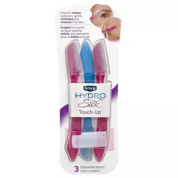 Schick, Hydro Silk Touch Up, несколько цветов, 3 одноразовые бритвы