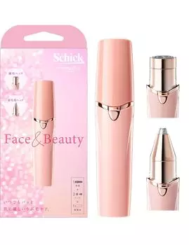 Schick Hydrosilk Face Beauty Face Shaver Face Eyebrow Stick Type 1 шт. Бритва для женщин и женщин (х 1) розовый