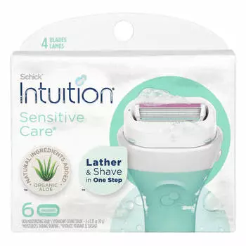 Schick, Intuition, Sensitive Care, Сменные картриджи, 6 картриджей