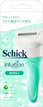Schick Intuition Sensitive Skin Holder лезвие 1 сменная бритва для женщин зеленый (с + лезвием)