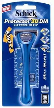 Schick Protector 3D Dia Blue Metal Holder