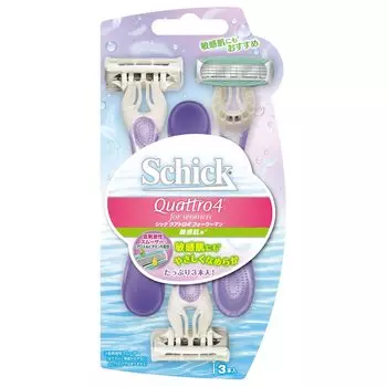 Schick Quattro 4 Dispo для женщин для чувствительной кожи (3 куска)