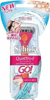 Schick Quattro 4 Four Woman Holder 1 spare GO! (with blade)