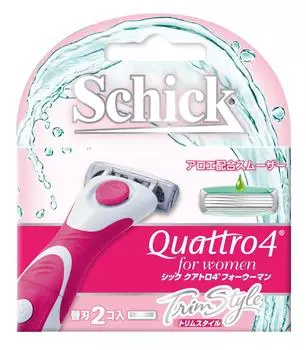 Schick Quattro 4 Four Woman Trim Style сменное лезвие (2 куска)