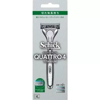 Schick Quattro 4 Titanium Holder (with blade + 1 replacement blade) Men s Shaving Razor