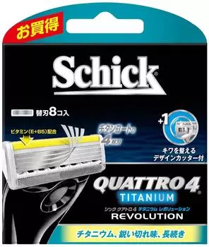 Schick Quattro 4 Titanium Revolution сменное лезвие (8 шт.)