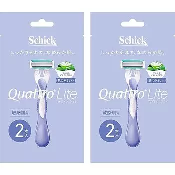 Schick Quattro Light for Sensitive Skin (2 pieces) x 2 pack Razor Women