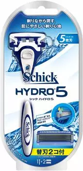 Schick Schick 5 Blade Hydro 5 Двойной держатель с 2 сменными лезвиями Сменные лезвия для бритвы уже прикреплены к основной мужской (1 единица)