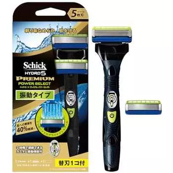 Schick Schick 5-лезвийный держатель Hydro 5 Premium Power Select 1 сменное лезвие + 1 сменное лезвие в комплекте 3 уровня индивидуальной вибрации на выбор