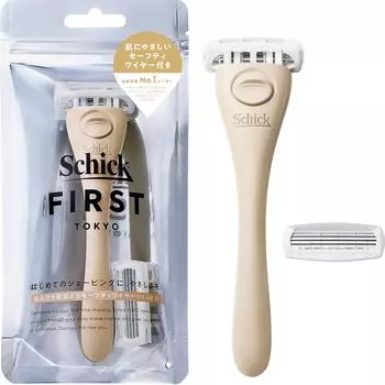 Schick Schick First Shaving Holder лезвие 1 сменное Sand Beige Shaving Razor (с + лезвием)