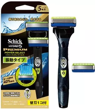 Schick Schick Hydro 5 Premium Power Select Holder 1 сменное лезвие 1 сменное лезвие в комплекте 3 уровня вибрации на выбор бритва чёрный